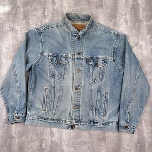 Vintage Levis Jacket Mens Large Blue Denim Trucker Relaxed Jean 70507-0389 90s